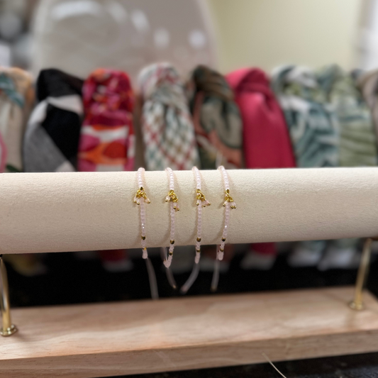 Chemistry Bracelet, Rose Quartz