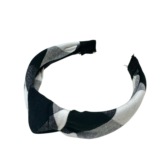 Black and White Fabric Headband