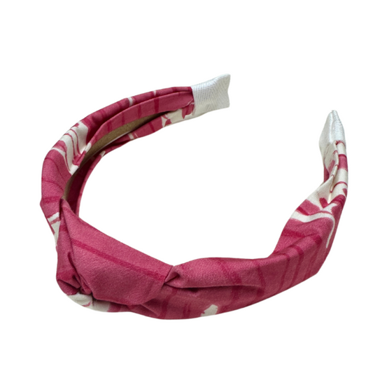 Pink Abstract Fabric Headband