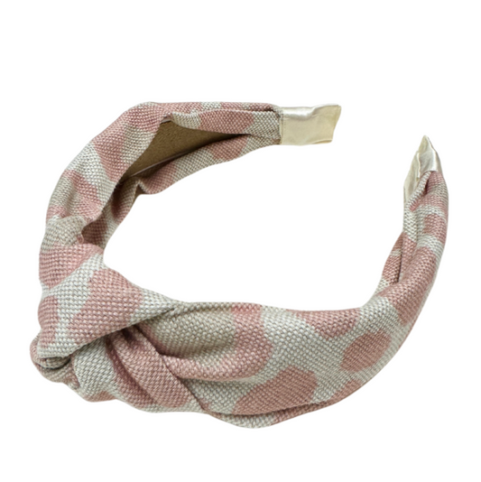 Pink Animal Print Fabric Headband