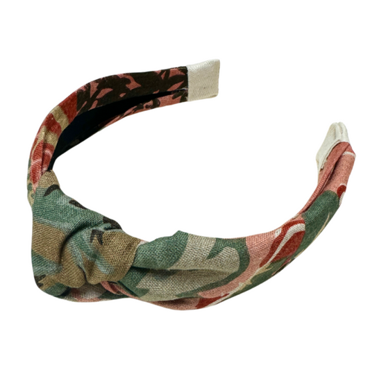 Pink and Green Fabric Headband