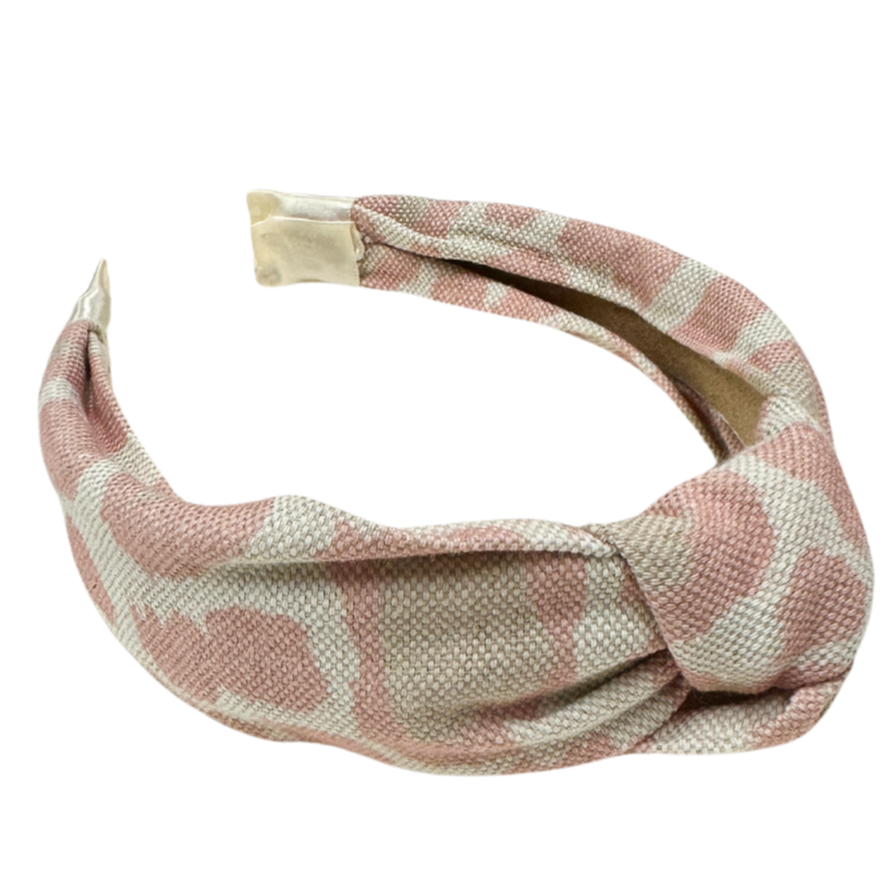 Pink Animal Print Fabric Headband