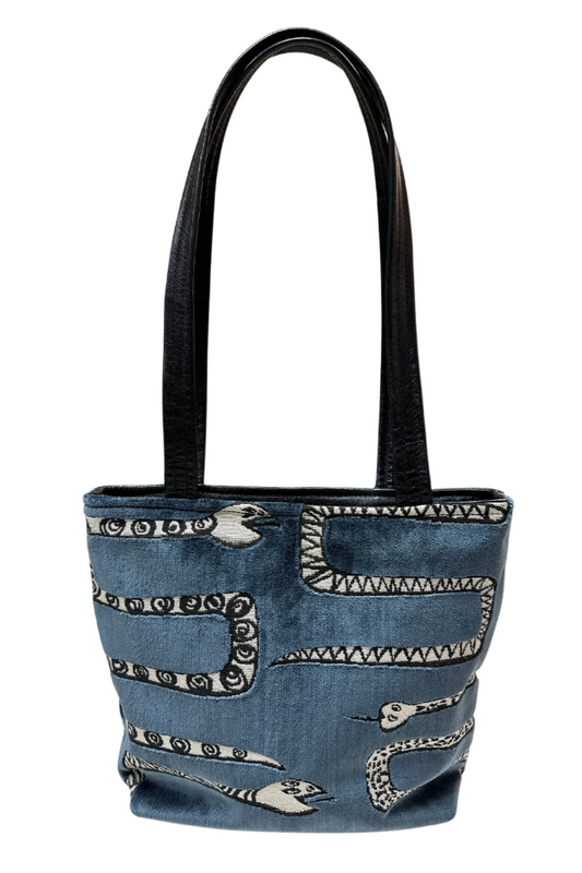 Serpinetine Blue Purse With Leather